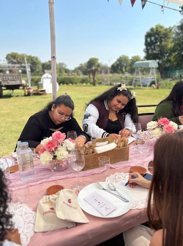 Guests dining at the Table of Love