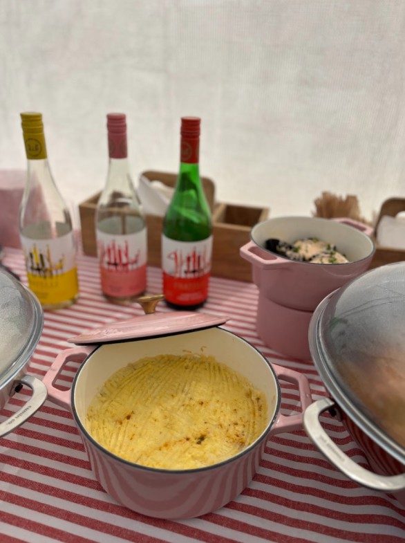 Fratelli wines and Sepoy & Co. mixers on the table